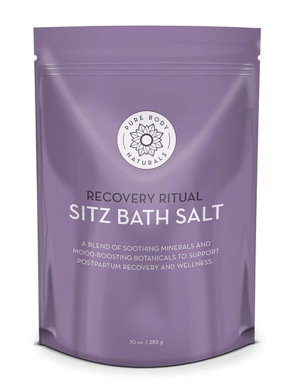 Sitz Bath Salt – Postpartum Care and Hemorrhoid Treatment – Natural Soak for Self Care and Hemmoroid Treatment - Post Partum Essentials, 10 Oz