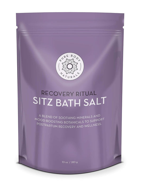 Sitz Bath Salt – Postpartum Care and Hemorrhoid Treatment – Natural Soak for Self Care and Hemmoroid Treatment - Post Partum Essentials, 10 Oz