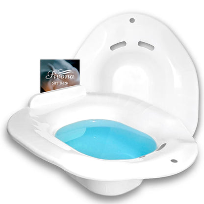 Sitz Bath Basin for Hemorrhoids and Postpartum Soaking - Perfect for Epsom Salt Soaks (Salt Sold Separately)